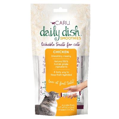 Daily Dish Smoothies Lickable treats for Cats - Chicken Flavor pak of 4 - .5oz. tubes / case of 48