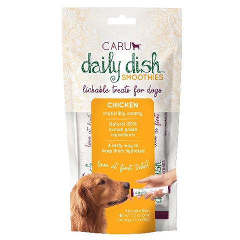 Daily Dish Smoothies Lickable treats for Dogs - Chicken Flavor pak of 4 - .5oz. tubes / case of 48