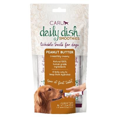 Daily Dish Smoothies Lickable treats for Dogs - Peanut Butter Flavor pak of 4 - .5oz. tubes / case of 48