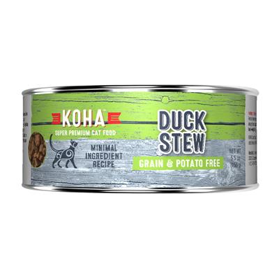 KOHA Duck Stew Wet Cat Food - 5.5 oz cans / case of 24