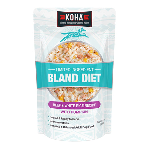KOHA Limited Ingredient Bland Diet Beef & White Rice Recipe for Dogs 12.5oz. / case of 6