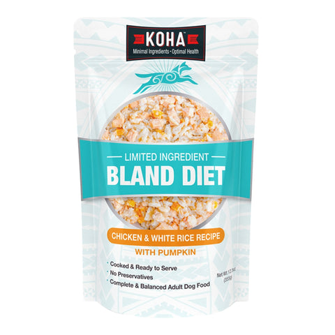 KOHA Limited Ingredient Bland Diet Chicken & White Rice Recipe for Dogs 12.5oz. / case of 6