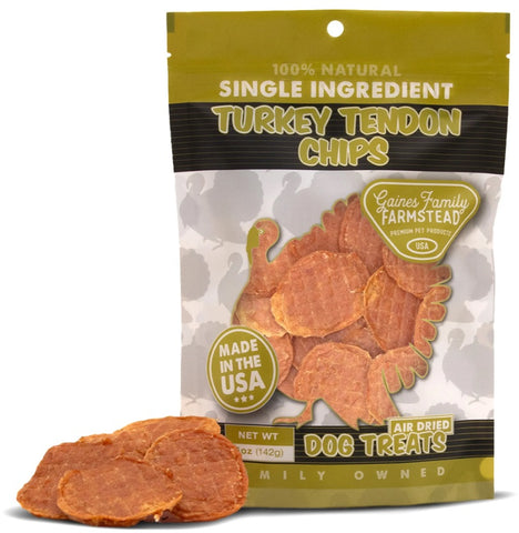 Turkey Tendon Chips 5 oz - Single Ingredient - Made in the USA