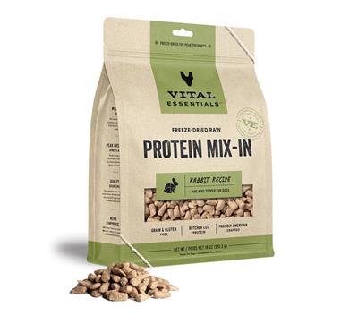 Freeze-Dried Raw Rabbit Protein Mix-In Meal Topper for Dogs, 18 oz