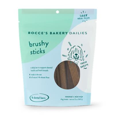 Small Brushy Sticks Dental Bar Treats for Fresh Breath, 13 oz Bags