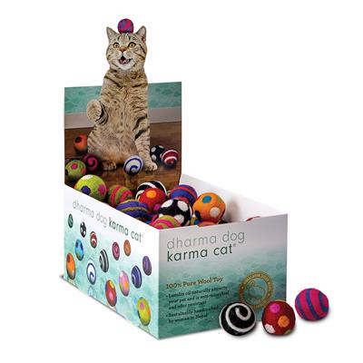 1.5" Balls - Wool Cat Toys, Assorted