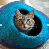 Wool Pet Cave - Ombre Navy/Turquoise