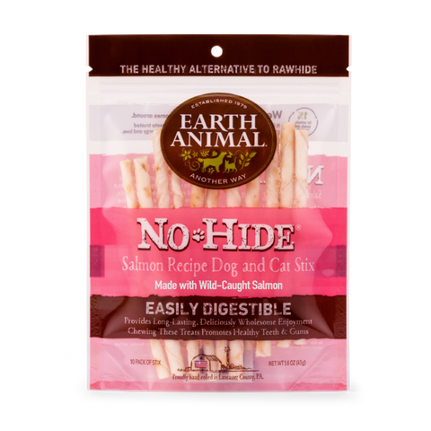 No-Hide Salmon STIX for cats and dogs under 10lbs. / pack of 10