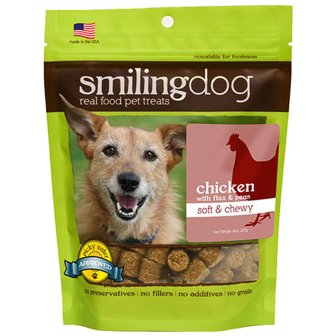 Smiling Dog Soft & Chewy Chicken with Flax Seeds & Peas - PetProductDelivery.com