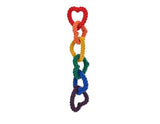 6 Hearts Chain Rainbow Rope Toy