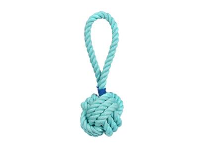 Aqua Celtic Knot 3" Rope Dog Toy - Small