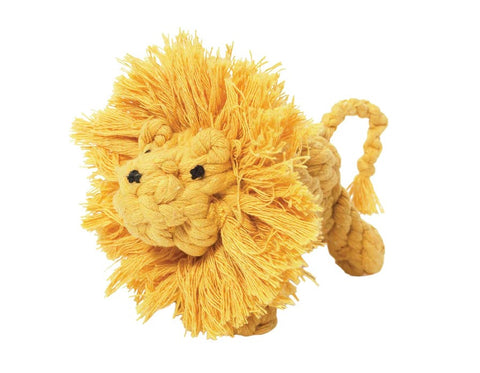 Larry the Lion 4" Small Rope Dog Toy