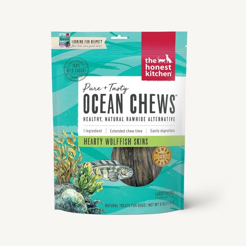 OCEAN CHEWS HEARTY WOLFFISH SKINS - PetProductDelivery.com