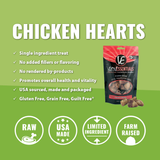 Chicken Hearts Freeze Dried Treats - PetProductDelivery.com